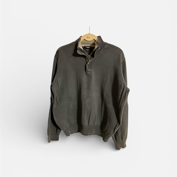 Van Heusen Studio Men’s Quarter-Zip Button Combo Pullover – Size Large - Picture 3 of 10